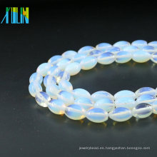 Forma oval al por mayor DIY XA0008 Collar etíope Opal White Lab Color creado Opal Cuentas sueltas de piedra